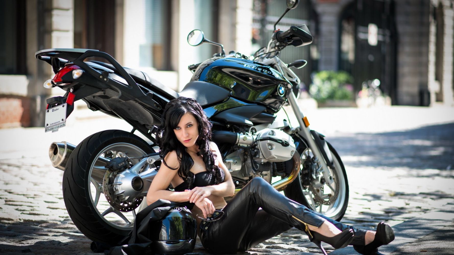 European women on bikes in Paramaribo